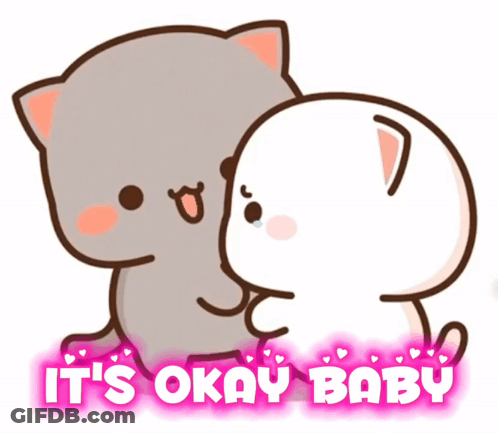 Two Cats Hugging It Okay Baby GIF