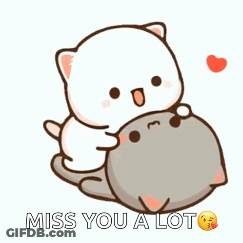 Two Cats Hugging Miss You A Lot GIF