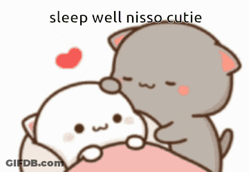 Two Cats Hugging Sleep Well Nisso Cutie GIF