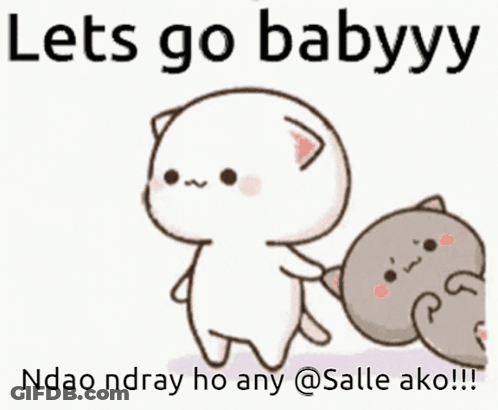Two Cats Saying Let's Go Babyyy Ndao Ndray Ho Any @Salle Ako !!! GIF