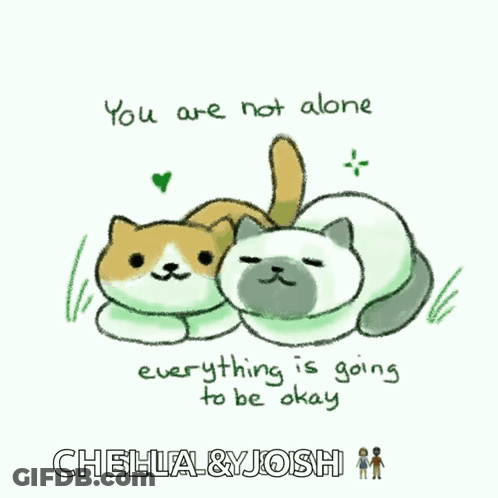Two Cats With You Are Not Alone GIF