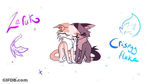 Two Cats With Zefuks And Crispy Flake GIF