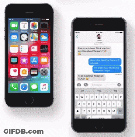 Two Cell Phones Side By Side With Message GIF