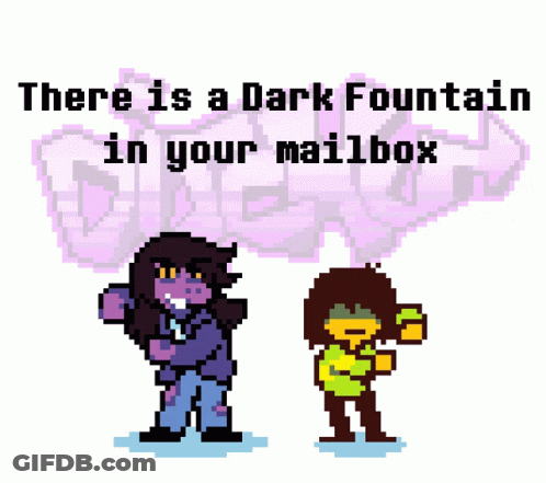 Two Characters In Front Of Large Diamond Pixel Art GIF