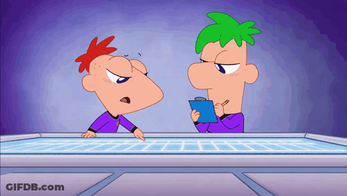 Two Characters One Green Hair One Red Hair GIF