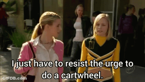 Two Cheerleaders One In Yellow And Black Outfit With Letter N GIF