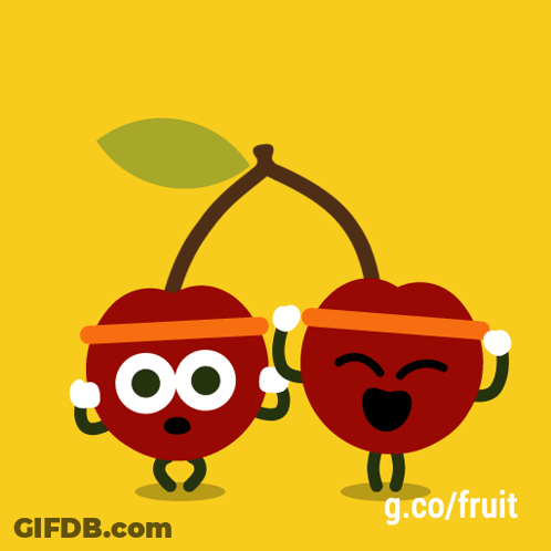 Two Cherries With G.co/fruit GIF