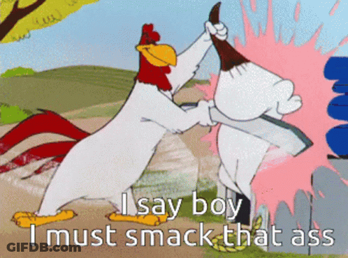 Two Chickens Fighting I Say Boy I Must Smack That Ass GIF