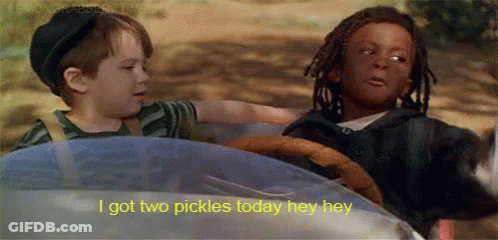 Two Children In Car I Got Two Pickles Today Hey Hey GIF