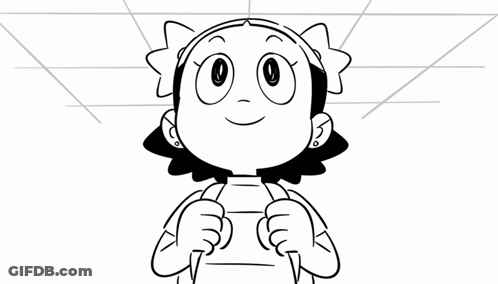 Two Children Talking In Black And White GIF