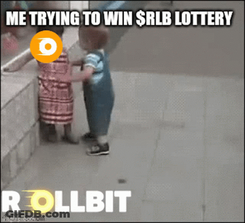 Two Children With Caption Me Trying To Win Rlb Lottery Rollbit GIF