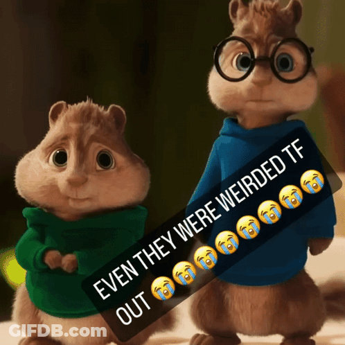 Two Chipmunks Even They Were Weirded TF Out GIF