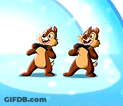 Two Chipmunks Standing On Ice GIF