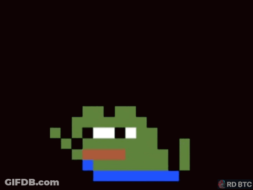Two Circles With Letter B Next To Pixelated Face GIF