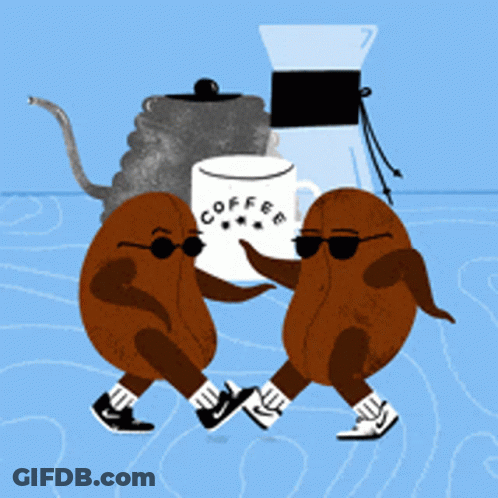 Two Coffee Beans Dancing GIF