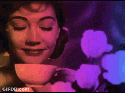 Two Coffee Cups Under Coffee Time Logo GIF