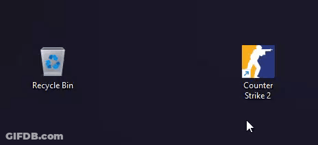 Two Counter Strike 2 Icons On Dark Background GIF