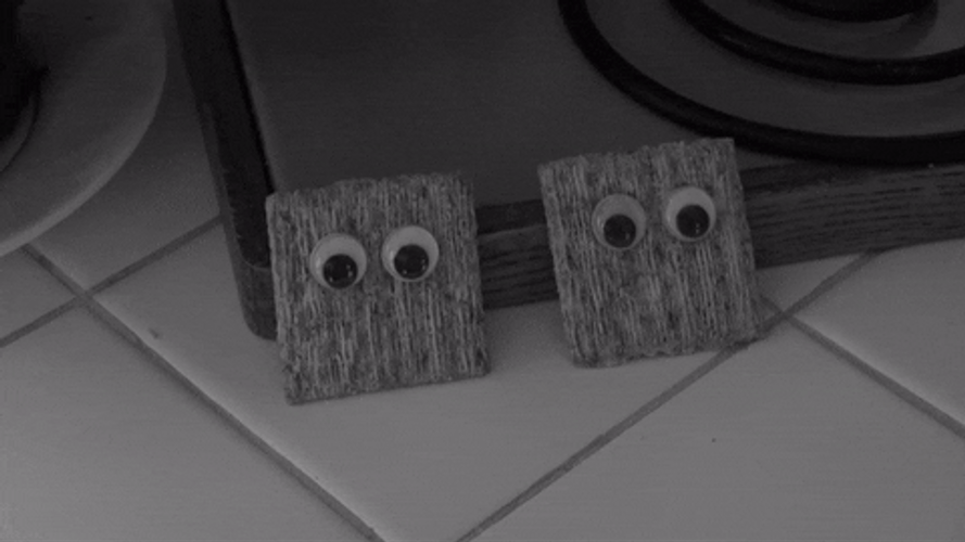 Two Crackers With Eyes GIF