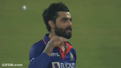 Two Cricket Players Hugging In BBYJ Jerseys GIF