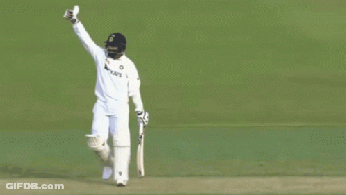 Two Cricket Players One Wearing Byju's Jersey GIF