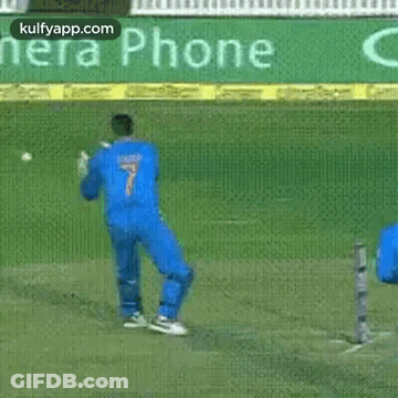 Two Cricket Players With Oppo Ad In Background GIF