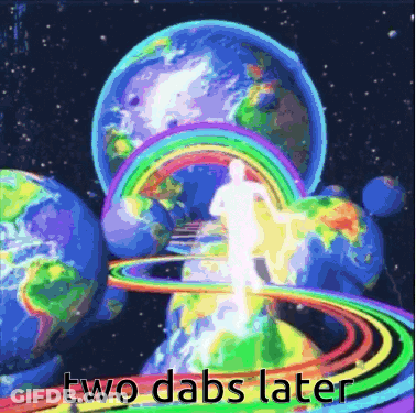 Two Dabs Later On Colorful Background GIF