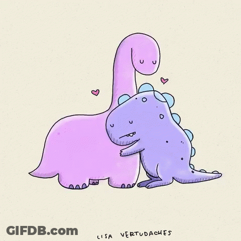 Two Dinosaurs Lisa Vertudaches GIF