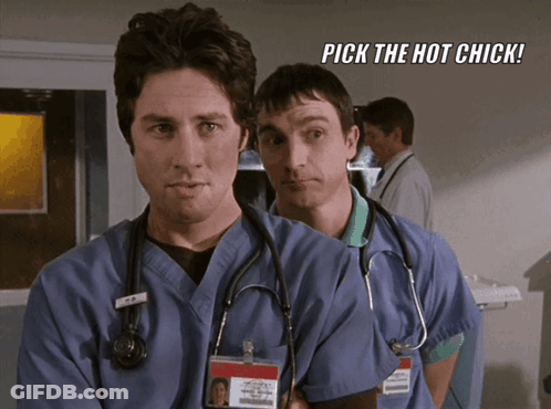Two Doctors Next To Pick The Hot Chick GIF