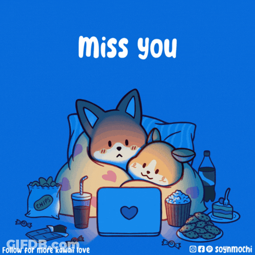 Two Dogs Hugging Miss You GIF