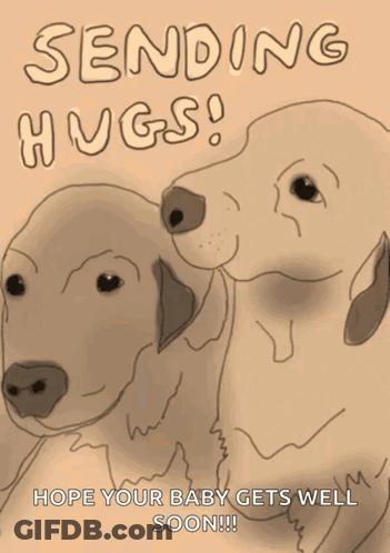 Two Dogs Saying Sending Hugs GIF