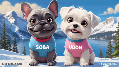 Two Dogs Soba And Udon GIF