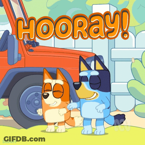 Two Dogs Standing Hooray GIF