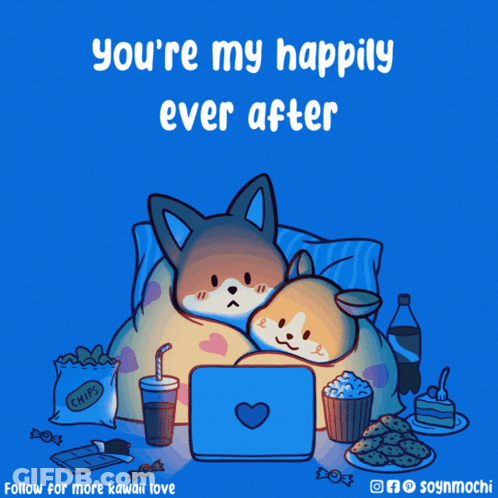 Two Dogs Watching Movie You're My Happily Ever After GIF