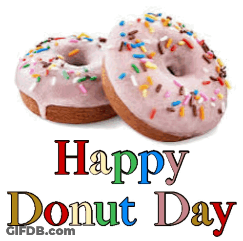Two Donuts With Sprinkles Happy Donut Day GIF