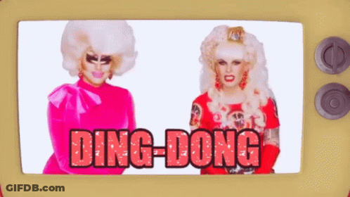 Two Drag Queens Ding Dong GIF