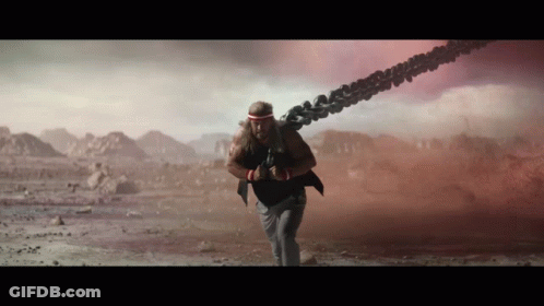 Two Dragons Fighting With Lightning GIF
