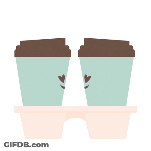 Two Espresso Cup In Love GIF
