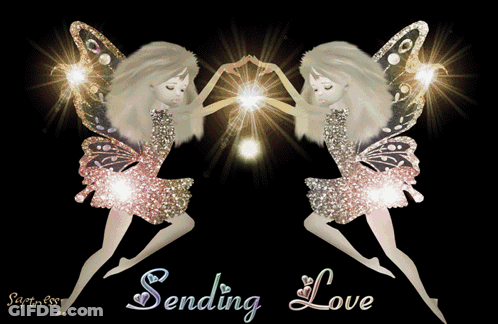 Two Fairy Girls Sending Love GIF