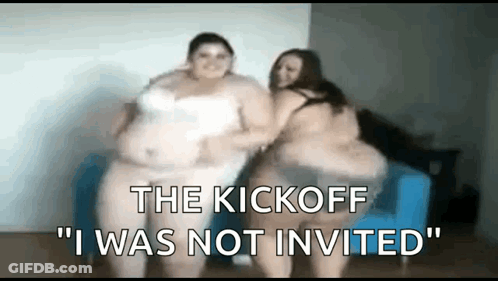Two Fat Women Dancing On Blue Couch GIF