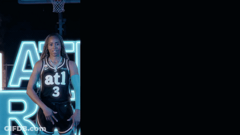 Two Female Basketball Players Posing Number 3 Jersey GIF