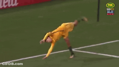 Two Female Soccer Players Hugging On Field GIF