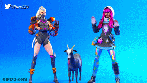 Two Female Video Game Characters With Goat Purx124 GIF