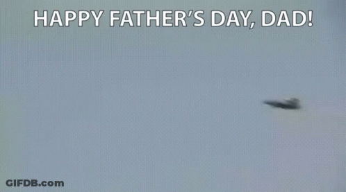 Two Fighter Jets Are Flying In The Sky With The Words Thanks For The Tie Son Written Below Them GIF