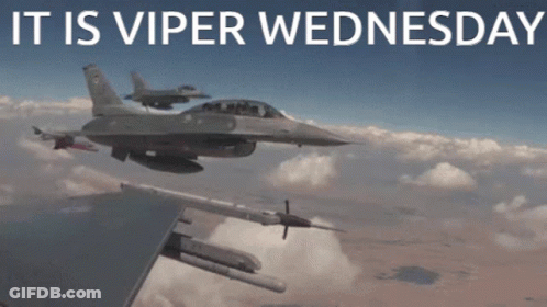 Two Fighter Jets Flying With It Is Viper Wednesday GIF