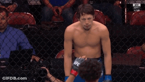 Two Fighters In Boxing Ring With Monster Energy Can GIF