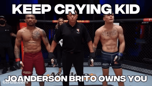 Two Fighters In Cage Keep Crying Kid GIF