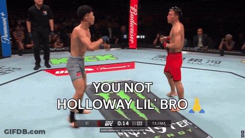 Two Fighters Ring You Not Holloway Lil Bro GIF