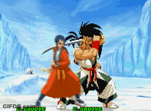 Two Fighters With C-Groove GIF