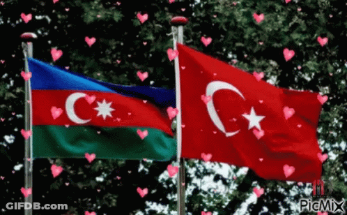Two Flags With Hearts And Picmix GIF