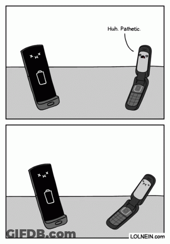 Two Flip Phones Talking GIF